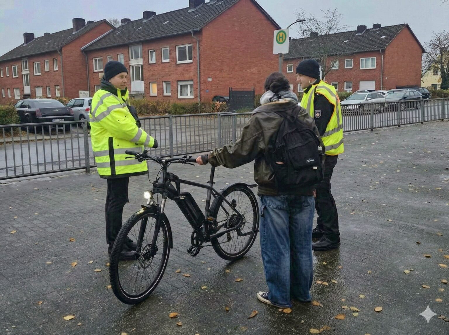 Polizei überprüft Fahrräder auf den Schulwegen